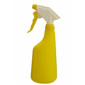 Sprühflasche, gelb 600ml mit Dosiermarkierungen für Desinfektionsmittel inkl. Sprühkopf