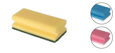 großer Topfschwamm mit Griffleiste, gelb, 8 x 15 cm