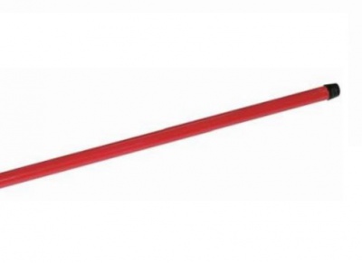 Metallstiel rot lackiert, 130 cm, 22 mm Durchm.