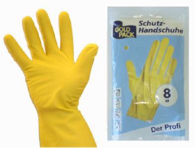BINGOLD Schutzhandschuhe Latex gelb- Mehrweg-Handschuh