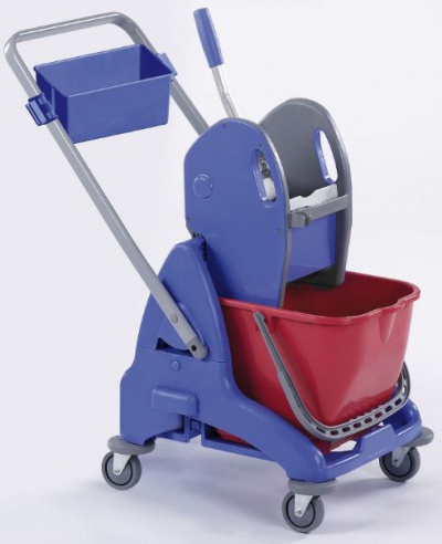 Einfachfahrwagen Kunststoff mit Deichsel und Deichselwanne 1 x 17 Liter